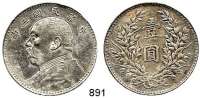AUSLÄNDISCHE MÜNZEN,China Republik Dollar, Jahr 3 (1914).  Schön 33.  Y. 329.