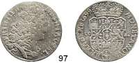 Deutsche Münzen und Medaillen,Brandenburg - Preußen Friedrich III. (I.) 1688 - 1701 (1713) 1/3 Taler 1699 LC-S, Berlin.  8,13 g.  v.S. 373.