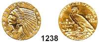 AUSLÄNDISCHE MÜNZEN,U S A  5 Dollars 1911 S.  (7,52g fein).  Schön 139.4  KM 129.  Fb. 150,  GOLD