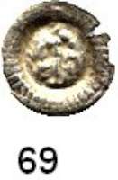Deutsche Münzen und Medaillen,Brandenburg - Preußen Friedrich II. 1440 - 1470 Hohlscherf, Stendal.  0,11 g.  Bahrfeldt 20.