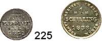 Deutsche Münzen und Medaillen,Mecklenburg - Schwerin Paul Friedrich 1837 - 1842 Schilling 1838 und 3 Pfennig 1842.  AKS 34 und 35.  Jg. 43 a und 42.  LOT 2 Stück.
