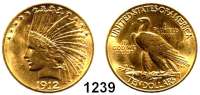AUSLÄNDISCHE MÜNZEN,U S A  10 Dollars 1912.  (15.04g fein).  Schön 141.4.  KM 130.  Fb. 166.  GOLD