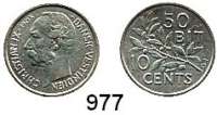 AUSLÄNDISCHE MÜNZEN,Dänisch Westindien Christian IX. 1863 - 1906 10 Cents 1905 = 50 Bit 1905.  Schön 5.  KM 78.