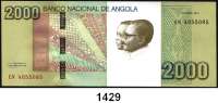 P A P I E R G E L D,AUSLÄNDISCHES  PAPIERGELD Angola 100 und 500(gebraucht) Escudos 10.6.1973.  2000 Kwanzas Oktober 2012.  Pick 106, 107, 187 a.  LOT 3 Scheine.