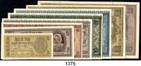 P A P I E R G E L D,Besatzungsausgaben des II. Weltkrieges Zentralnotenbank Ukraine 1942 1 bis 500 Karbowanez 10.3.1942 (ohne 2 Karbowanez)    LOT 8 Scheine