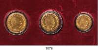AUSLÄNDISCHE MÜNZEN,Monaco Rainier III. 1949 - 2005 Centimes Goldsatz 1962.  10, 20 und Centimes 1962 