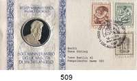 M E D A I L L E N,Personen Buonarotti, Michelangelo Silbermedaille 1975 (Sterlingsilber).  Zum 500. Geburtstag.  Im Numisbrief.  40 mm.  20 g.