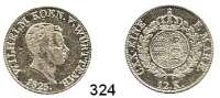 Deutsche Münzen und Medaillen,Württemberg, Königreich Wilhelm I. 1816 - 1864 12 Kreuzer 1825.  AKS 91.  Jg. 45 b.