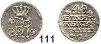 Deutsche Münzen und Medaillen,Preußen, Königreich Friedrich II. der Große 1740 - 1786 1/48 Taler 1753 G, Stettin. 1,22 g.  Kluge 199.  v.S. 854.  Olding 178 a.