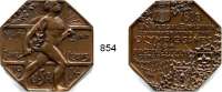 M E D A I L L E N,Olympiade Saint Louis 1904 Achteckige Bronzemedaille 1904 (Dieges & Clust N. Y.).  Teilnehmermedaille.  40 x 40 mm.  31,72 g.