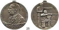 Österreich - Ungarn,Habsburg - Lothringen Franz Josef I. 1848 - 1916 Silbermedaille 1914. (R. Neuberger). 1. Österreichische Jungschützenkonkurrenz und Kaiserhuldigung zu Wien. 42 mm. 34,2 g. Mit Öriginalöse.
