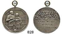 M E D A I L L E N,Schützen Göttingen Versilberte Bronzemedaille 1930.  Landwehrverein.  30,5 mm.  11,17 g.  Mit Öse.