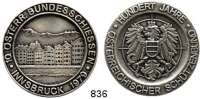 M E D A I L L E N,Schützen Innsbruck Silbermedaille 1979 (925).  10. Österreichisches Bundesschießen - 100 Jahre Österreichischer Schützenbund.  40 mm.  26,38 g.