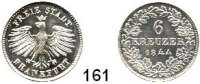 Deutsche Münzen und Medaillen,Frankfurt am Main Freie Stadt 1814 - 1866 6 Kreuzer 1844.  AKS 18.  Jg. 20.