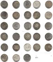 R E I C H S M Ü N Z E N,Kleinmünzen  1 Mark 1873 A bis 1886 D.  LOT 28 verschiedene.  Jaeger 9.