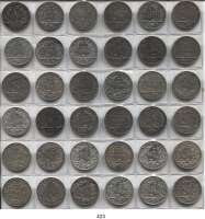 R E I C H S M Ü N Z E N,Kleinmünzen  1 Mark 1893 A bis 1915 F.  LOT 36 verschiedene.  Jaeger 17.