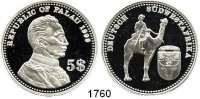AUSLÄNDISCHE MÜNZEN,Palau  5 Dollars 1999.  Deutsch - Südwestafrika - Kaiser Wilhelm II.  Schön 42.  KM 23.