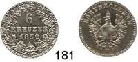 Deutsche Münzen und Medaillen,Hohenzollern preußisch Friedrich Wilhelm IV. 1849 - 1861 6 Kreuzer 1852 A.  AKS 22.  Jg. 21.  Old. 352.
