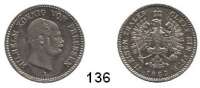 Deutsche Münzen und Medaillen,Preußen, Königreich Wilhelm I. 1861 - 1888 1/6 Taler 1863 A.  AKS 100.  Jg. 91.