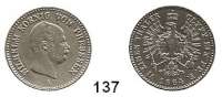 Deutsche Münzen und Medaillen,Preußen, Königreich Wilhelm I. 1861 - 1888 1/6 Taler 1864 A.  AKS 100.  Jg. 91.