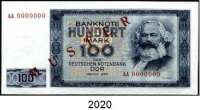 P A P I E R G E L D,D D R 100 Mark 1964. Mit rotem Aufdruck