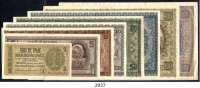P A P I E R G E L D,Besatzungsausgaben des II. Weltkrieges Zentralnotenbank Ukraine 1942 1 bis 500 Karbowanez 10.3.1942 (ohne 2 Karbowanez). LOT 8 Scheine.