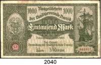 P A P I E R G E L D,D A N Z I G 1000 Mark 31.10.1922. Ros. DAN-18.