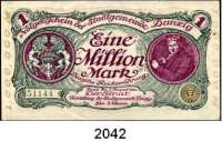 P A P I E R G E L D,D A N Z I G 1 Million Mark 8.8.1923. Ros. DAN-26 b.