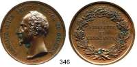 Deutsche Münzen und Medaillen,Sachsen - Meiningen Bernhard II. Erich Freund 1803 - 1866 Bronzemedaille o.J. (Helfricht).  FIDELITER ET CONSTANTER.  45,1 mm.  42,28 g.