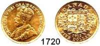 AUSLÄNDISCHE MÜNZEN,Kanada Georg V. 1910 - 1936 5 Dollars 1912.  (7,53g fein).  Schön 25.  KM 26.  Fb. 4.  GOLD