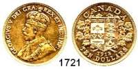 AUSLÄNDISCHE MÜNZEN,Kanada Georg V. 1910 - 1936 10 Dollars 1913.  (15,05g fein).  Schön 26.  KM 27.  Fb. 3.  GOLD