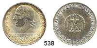 R E I C H S M Ü N Z E N,Weimarer Republik  3 Reichsmark 1929 A.  Jaeger 335.  Lessing.