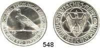 R E I C H S M Ü N Z E N,Weimarer Republik  3 Reichsmark 1930 A.  Jaeger 345.  Rheinlandräumung.