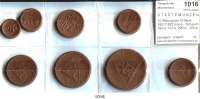 P O R Z E L L A N M Ü N Z E N,S T Ä D T E M Ü N Z E N Münsterberg 10 Pfennig bis 10 Mark 1921/1922 braun.  Scheuch 193.a; 197.a; 200.a;  205.a; 208.a; 211.a; 214.a und 217.a.  LOT 8 Stück.