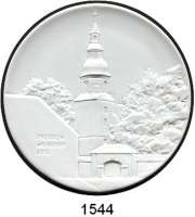 MEDAILLEN AUS PORZELLAN,Andere Hersteller Sonstige Hersteller Weiße Medaille 2013 (110 mm).  40 Jahre Verein der Münzfreunde Dresden-Weixdorf und Umgebung.