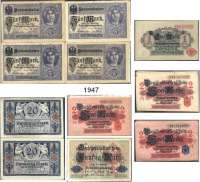 P A P I E R G E L D,K A I S E R R E I C H L O T S L O T S L O T S 20 Mark 4.11.1915 (145); 5(5), 20(21), 50(145) Mark 5.8.1914. 1(229), 2(140) Mark 12.8.1914; 5 Mark 1.8.1917 (558); 20 Mark 20.2.1918 (86). Ros. DEU-42, 54, 55, 56, 58(212), 59 b(30), 60(67), 61, 62, 187(17), 188(43). LOT 1329 Scheine.