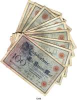 P A P I E R G E L D,K A I S E R R E I C H 100 Mark 18.12.1905. Ros. DEU-20 a(8, stark gebraucht), 20 b(7, stärker gebraucht bis gebraucht)). LOT 15 Scheine