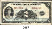 P A P I E R G E L D,AUSLÄNDISCHES PAPIERGELD Kanada 2 Dollars 1935. Pick 40.