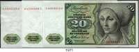P A P I E R G E L D,BUNDESREPUBLIK DEUTSCHLAND 20 Deutsche Mark 2.1.1960. G...G, H...J, J...Y. Ros. BRD-8 a, b, c. LOT 3 Scheine.