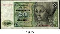 P A P I E R G E L D,BUNDESREPUBLIK DEUTSCHLAND 20 Deutsche Mark 2.1.1970. GA...B, GC...E, GF...J und Austauschnote(sehr stark gebraucht) ZE...A. Ros. BRD-15 a, b, d. LOT 4 Scheine