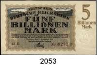 P A P I E R G E L D - N O T G E L D,Reichsbahn Karlsruhe 100 und 500 Milliarden Mark, 1 Billion Mark und 10 Billionen Mark 15.10.1923. Müller/Geiger/Grabowski 012.8 b, 12 b, 13 a, 15 a, 16 a. LOT 5 Scheine.