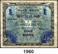 P A P I E R G E L D,A L L I I E R T E B E S E T Z U N G 1 Mark 1944. US-Druck. Austauschnote. Ros. AMB-2 b.