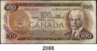 P A P I E R G E L D,AUSLÄNDISCHES  PAPIERGELD Kanada 100 Dollars 1975.  Pick 91 a.