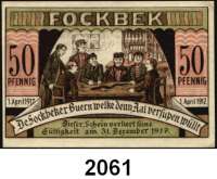 P A P I E R G E L D   -   N O T G E L D,Schleswig - Holstein Fochbek. Ausgabestelle?.  50 Pfennig 1.4.1917-31.12.1917.  G/M 370.1.  LOT 4 Scheine.