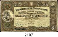 P A P I E R G E L D,AUSLÄNDISCHES PAPIERGELD Schweiz 5 Franken 1.1.1921. Pick 11 e.