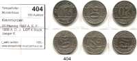 R E I C H S M Ü N Z E N,Kleinmünzen  20 Pfennig 1887 A, E, F; 1888 A, D, J.  LOT 6 Stück.  Jaeger 6.