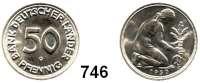 B U N D E S R E P U B L I K,  50 Pfennig 1950 G.  Bank Deutscher Länder.