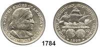 AUSLÄNDISCHE MÜNZEN,U S A  Gedenk-Half-Dollar 1892.  Columbian Expo.  Kahnt/Schön 82.  KM 117.