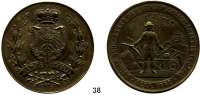 Österreich - Ungarn,Habsburg - Lothringen Franz Josef I. 1848 - 1916 Bronzemedaille o.J. (um 1900, J. Christlbauer, Wien) der Österreichisch-Schlesischen Land- und Forstwirtschaftsgesellschaft in Troppau, für Verdienste. Gekröntes Wappen von Schlesien zwischen Lorbeerzweigen, unten Schriftband. / Landwirt vor Symbolen. 52 mm. 51,88 g.