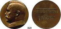 M E D A I L L E N,Personen Hindenburg, Paul von Bronzemedaille o.J. LH (Ludwig Habich). Kopf links im Uniformkragen. / Schrift in fünf Zeilen. 50,6 mm. 65,37 g.